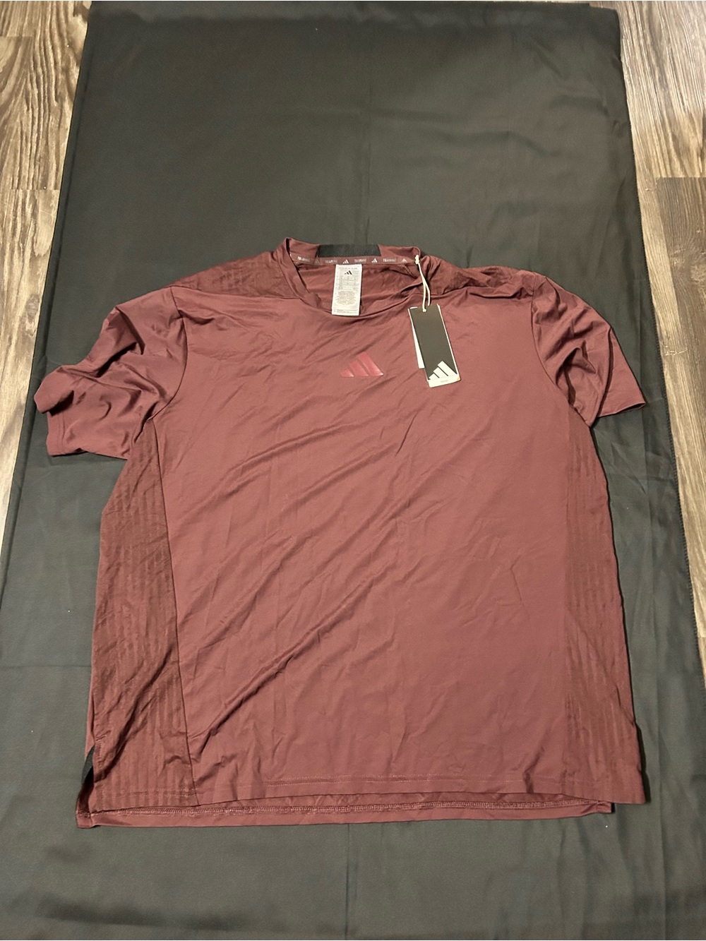 adidas woman's Burgundy Short Sleeve Athletic Tee